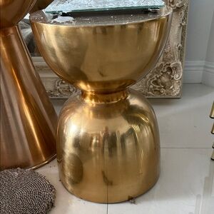 Gold Accent Table Measurements 32 inches wide,  44 inches tall